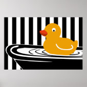 Affiche Canard Jaune Nageant Dans La Baignoire (Devant)