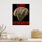 Affiche "CARPE CEREBRUM" (Cuisine)