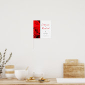 Affiche carré de rose rouge de déclaration d'amour (Cuisine)
