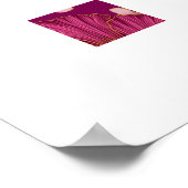 Affiche carrée de la collection Papillon Rose (Coin)
