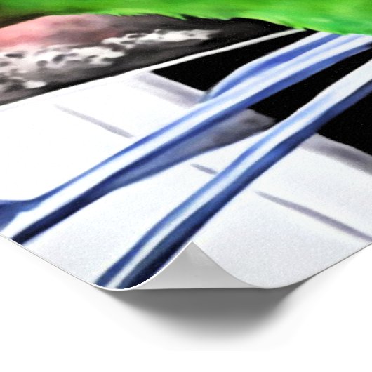 Affiche carrée de perroquet Eclectus (Coin)