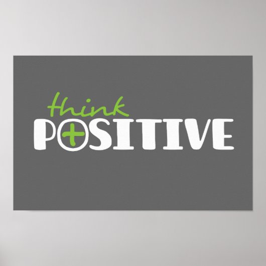 Affiche carrée graphique pense positif (Devant)