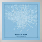 Affiche Carte de Pointe-à-Pitre, Guadeloupe | Plan (Devant)