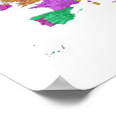 Affiche Carte des pays d'Europe vierge (Coin)