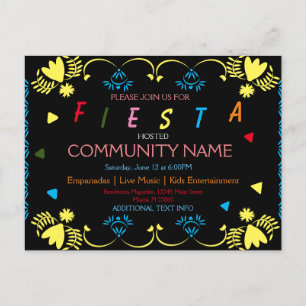 Affiche Carte Postale Colorée du Festival Hispaniq