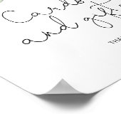 Affiche cartes et cadeaux floral marine rougeoyant (Coin)