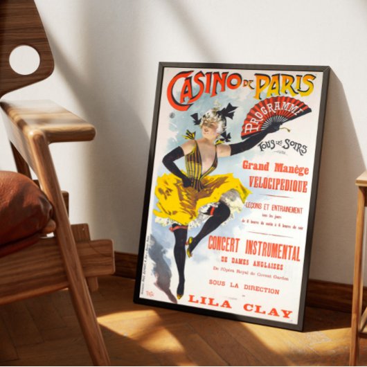 Affiche Casino vintage de Paris