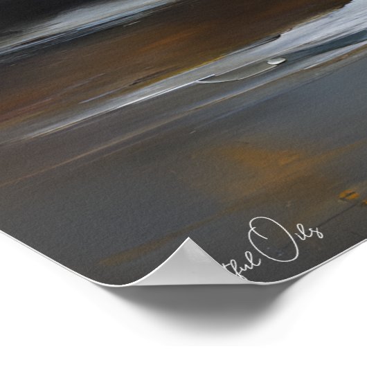 Affiche | Castor | Style de peinture à l'huile (Coin)