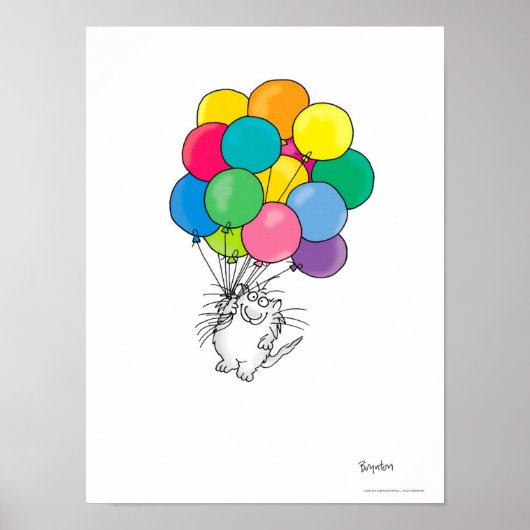 affiche CAT AVEC BALLONS de Sandra Boynton (Devant)