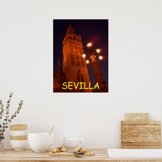 Affiche Catedral-Espagne de Séville (Cuisine)