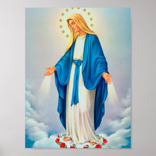 Affiche catholique Notre Dame de l'Immaculée Conce (Devant)