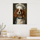 Affiche Cavalier King Charles Spaniel en chapeau d (Cuisine)