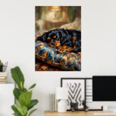 Affiche Cavalier King Charles Spaniel endormi | Oi (Bureau à domicile)