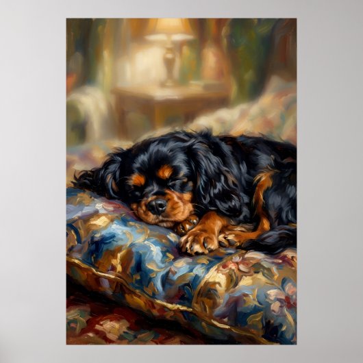 Affiche Cavalier King Charles Spaniel endormi | Oi (Devant)