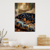 Affiche Cavalier King Charles Spaniel endormi | Oi (Cuisine)
