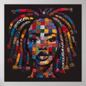 Affiche célébrant les femmes noires colorées (Devant)
