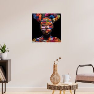 Affiche célébrant les femmes noires colorées