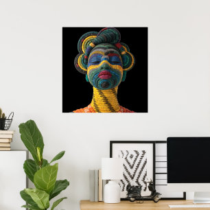 Affiche célébrant les femmes noires colorées