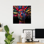 Affiche célébrant les femmes noires colorées (Bureau à domicile)