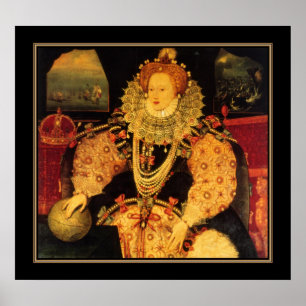 Affiche Célèbre Vintage Elizabeth I d'Angleterre