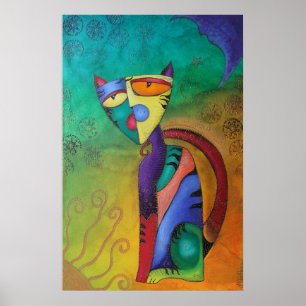 Affiche céleste de chat