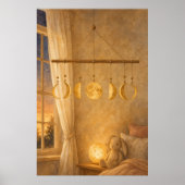 Affiche céleste de phases lunaires à l'aquarelle m (Devant)
