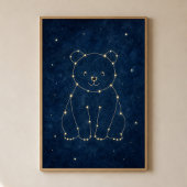 Affiche céleste du Constellation Bear à l'aquarell