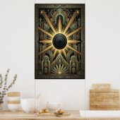 Affiche céleste du Trou Noir Art Déco | Doré sarce (Cuisine)