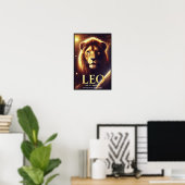 Affiche céleste du zodiaque Lion Leo (Bureau à domicile)
