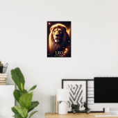 Affiche céleste du zodiaque Lion Leo (Bureau à domicile)