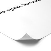 Affiche "Cet espace laissée volontairement vide" (Coin)