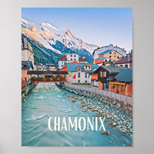 Affiche Chamonix Station de ski (Devant)