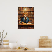 affiche chat de bibliothèque #20 (Cuisine)