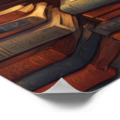 affiche chat de bibliothèque #4 (Coin)