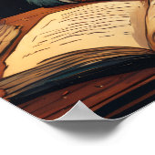 affiche chat de bibliothèque #5 (Coin)