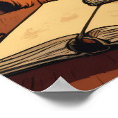 affiche chat de bibliothèque #8 (Coin)