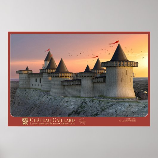 Affiche CHÂTEAU-GAILLARD - Côté Seine, au levier d (Devant)