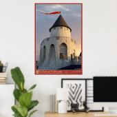 Affiche CHÂTEAU-GAILLARD - Le donjon, au coeur (Bureau à domicile)