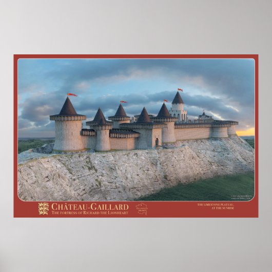 Affiche CHÂTEAU-GAILLARD - Rock side, bij zonsopga Poster (Voorkant)