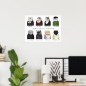 AFFICHE CHATS DU REZ-DE-CHAUSSÉE (Bureau à domicile)