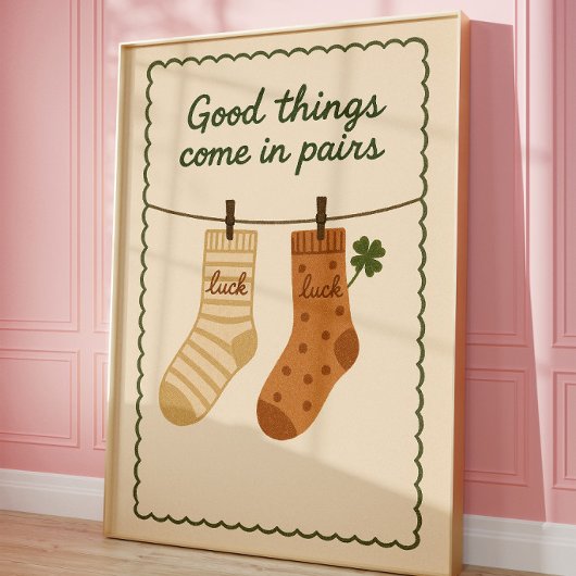 Affiche Chaussettes Chanceuses | Impression Motiva