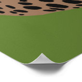 affiche cheetah regardant vers le bas (Coin)