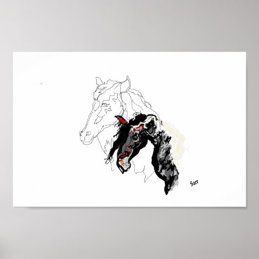 Affiche : Cheval à l'intérieur  (Devant)