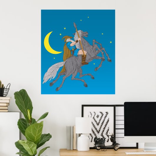 Affiche Cheval Dans Le Ciel (Bureau à domicile)