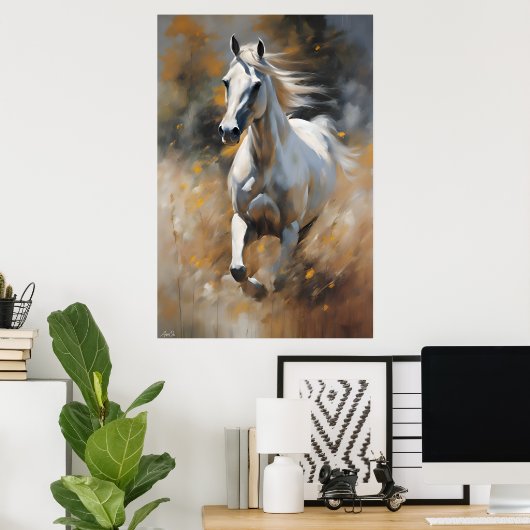 Affiche | Cheval | Style de peinture (Bureau à domicile)