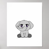Affiche Chibi de bébé éléphant (Devant)