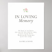 Affiche Chic de Mariage Blanc En Souvenir (Devant)
