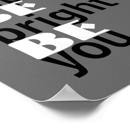 affiche chic moderne soyez heureux (Coin)