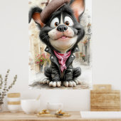 Affiche Chien Mignon Rebelle (Cuisine)