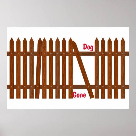 Affiche Chien Parti (Devant)